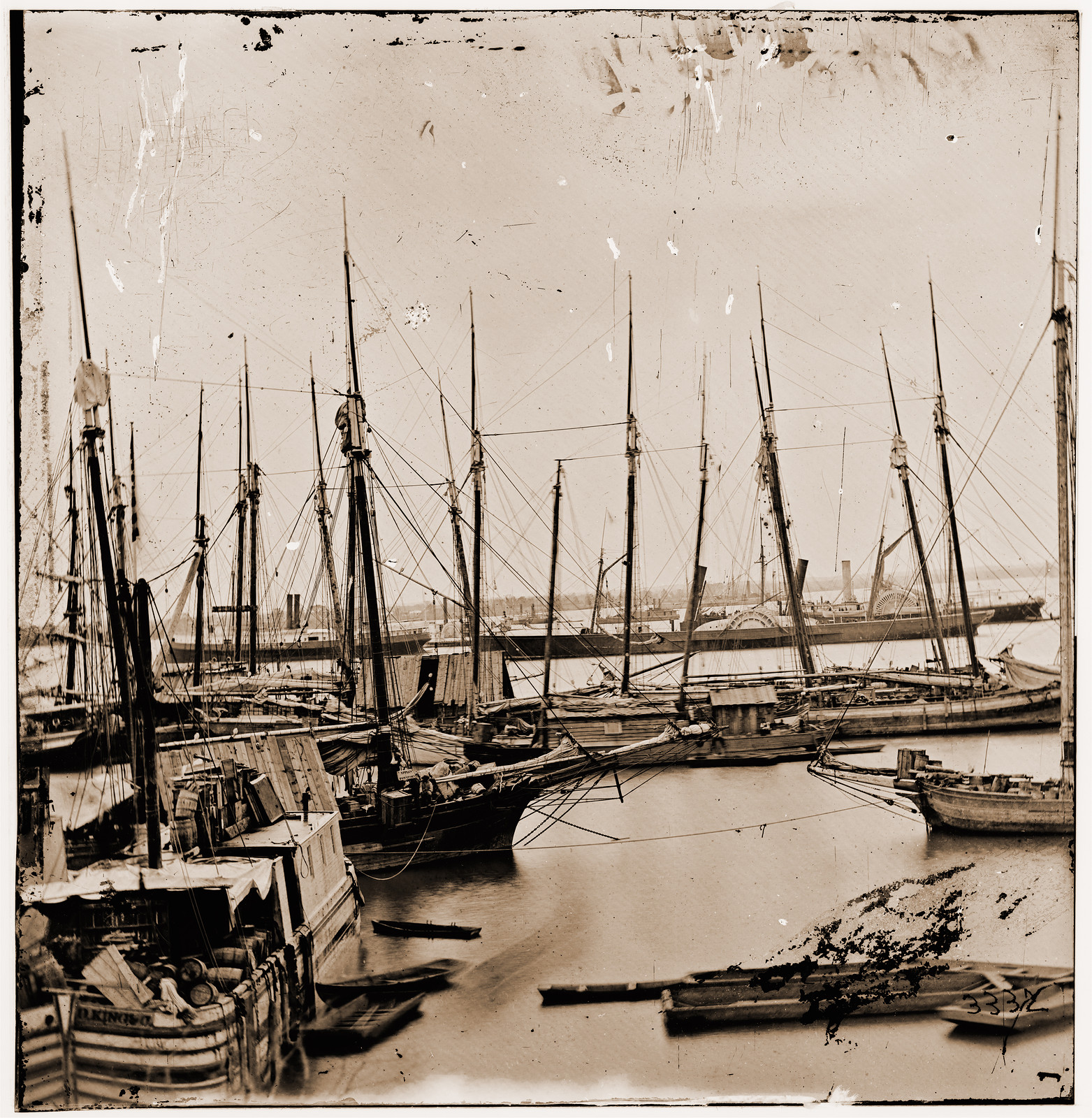 City Point Virginia. View of transports, 1865 — historic photograph