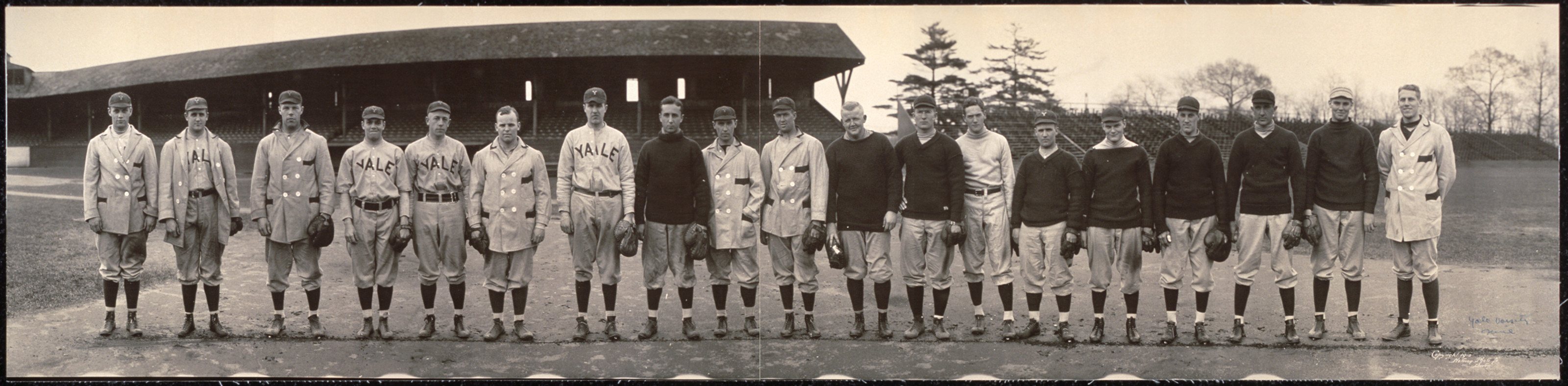 Yale Baseball Varsity Nine and Squad, Connecticut, 1910 — historic image