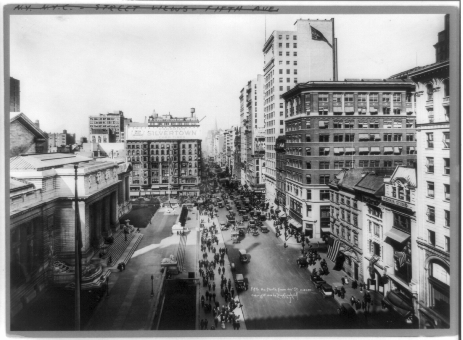 Fifth Av. north from 40 St., c1919. — historic photograph