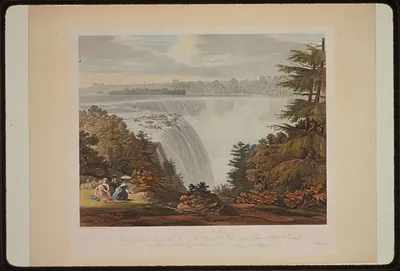 Niagara Falls. To Thomas Dixon esq. this view of the British Fall taken from Goat Island