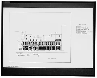 [Plaza Theatre (Poli's Theatre), Fairfield Ave. near railroad station, Bridgeport, Connecticut] / AFD 1920.