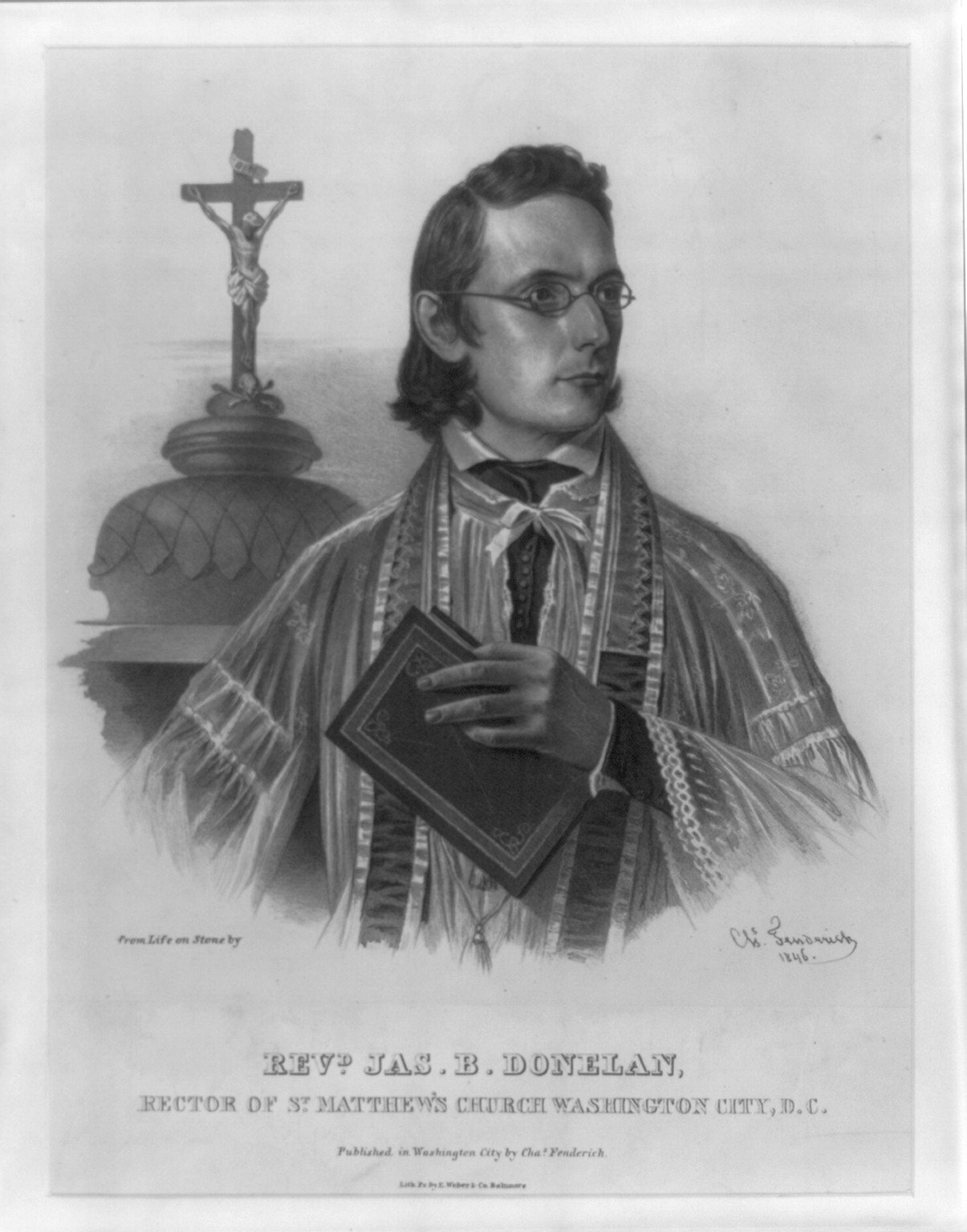 Revd. Jas. B. Donelan, rector of St. Matthew's Church Washington City, D.C., [no date recorded on shelflist card] — historic print
