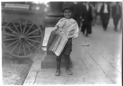 Historic Photo Print - Dallas - Heiney one of ' young news-boys
