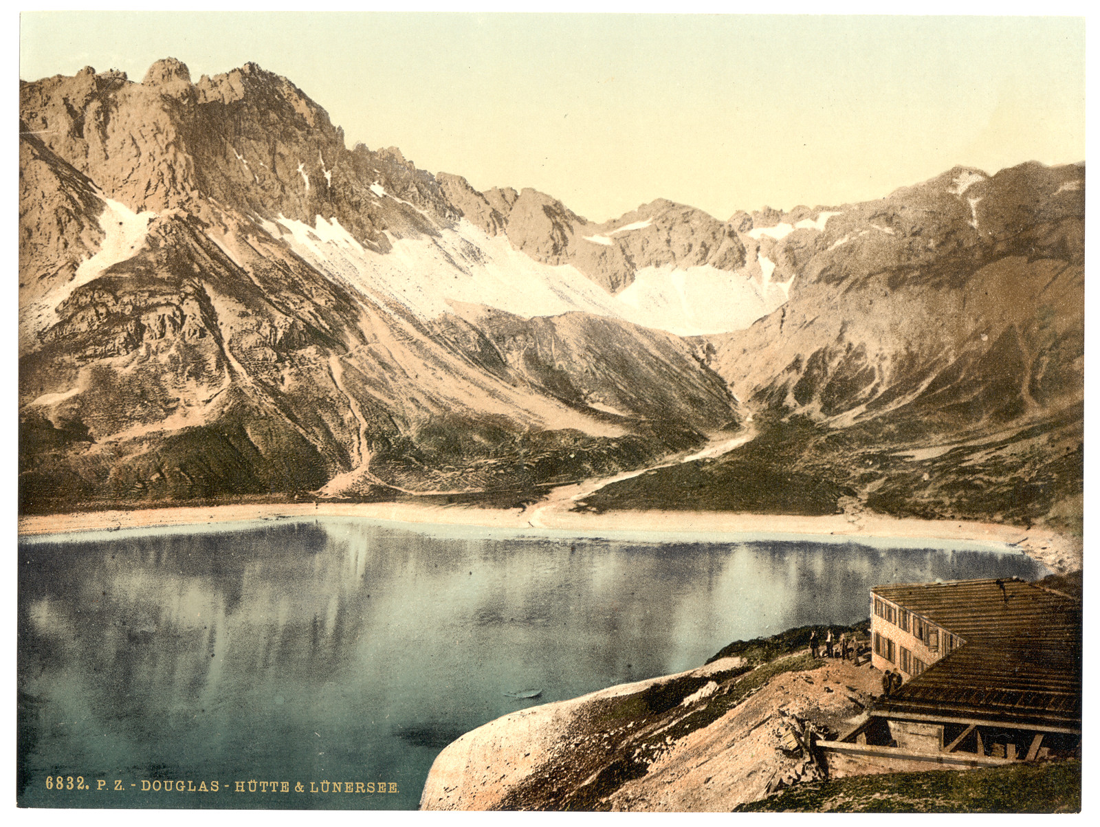 Vorarlberg Douglas Hut and Lunersee Tyrol Austro-Hungary, [between ca. 1890 and ca. 1900]. — historic print