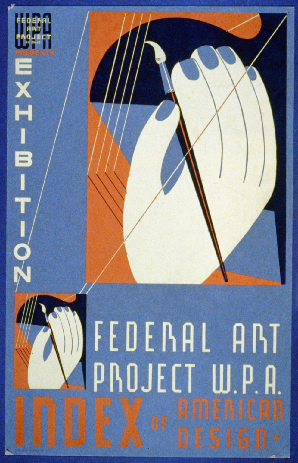 WPA Federal Art Project in Ohio presents exhibition [of] Index of American Design, 1936 — vintage poster