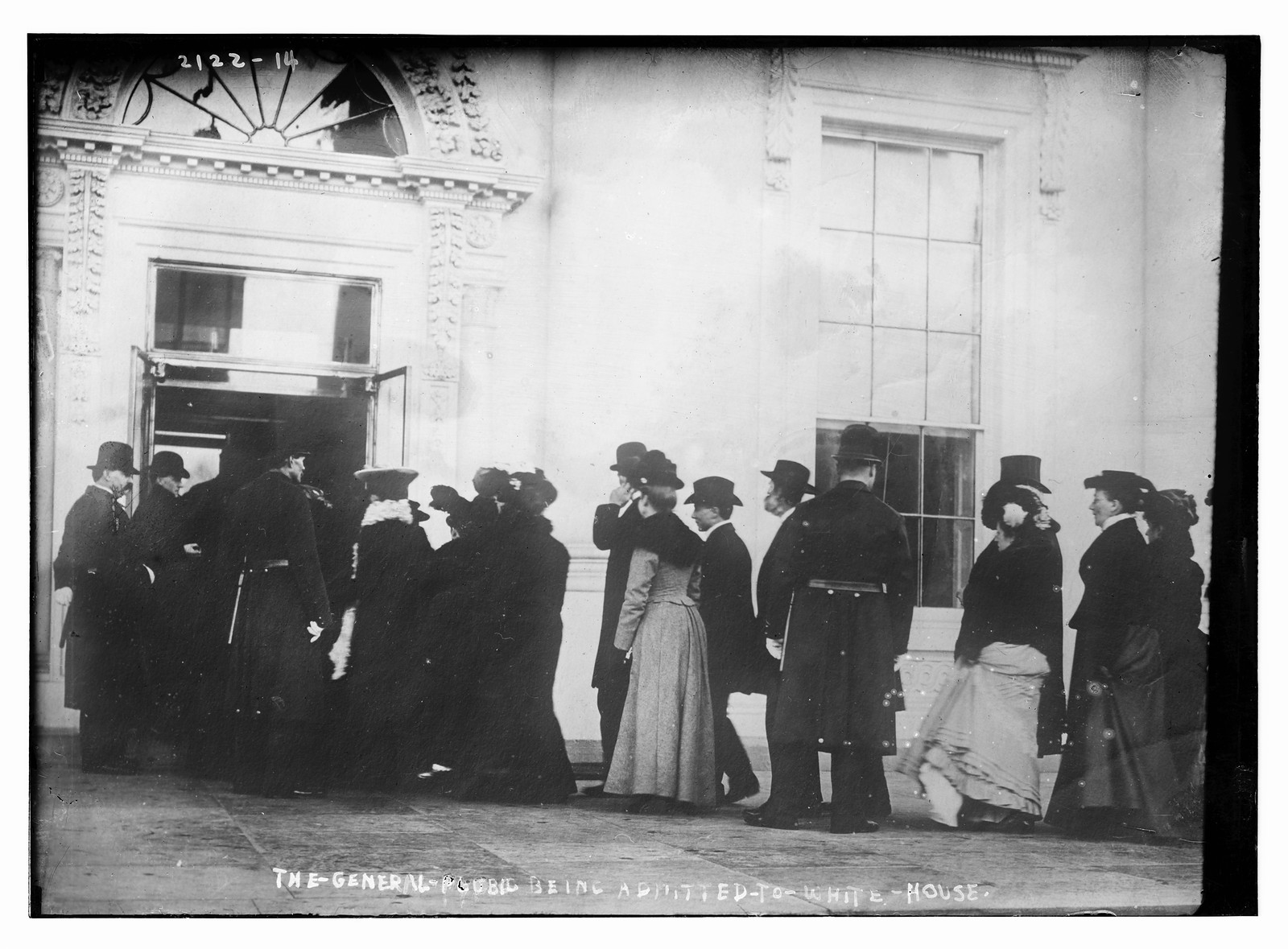 The general public being admitted to the White House, n/a — historic photograph