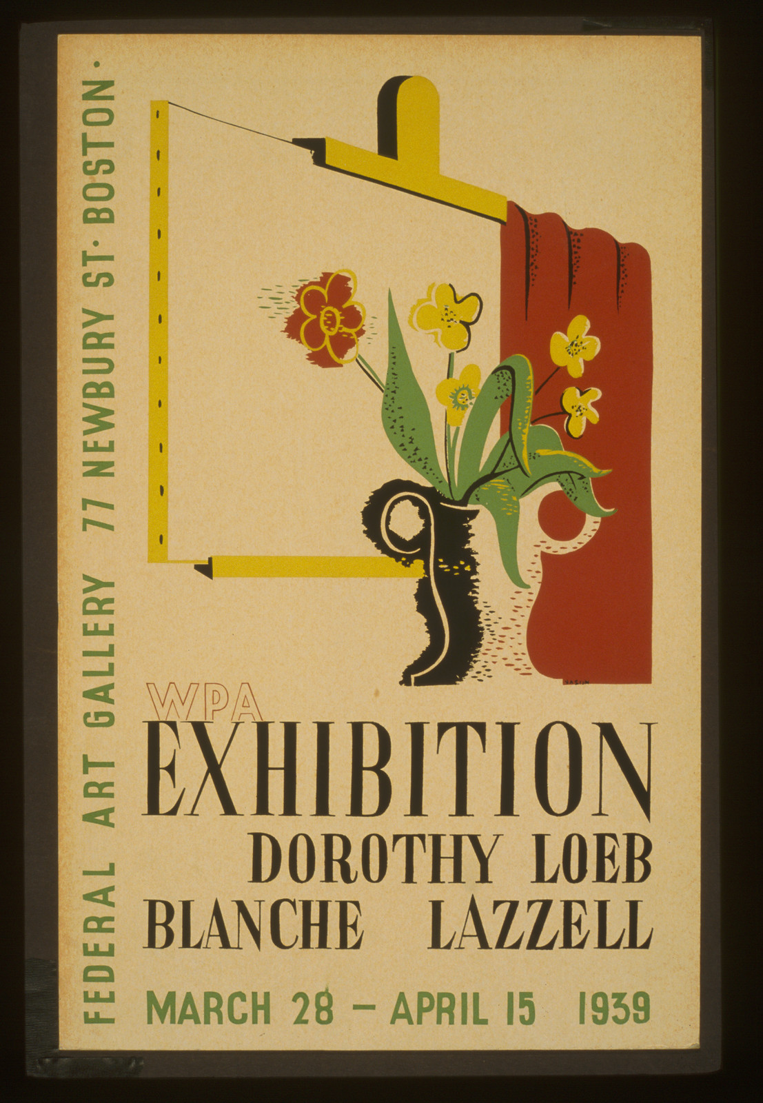 WPA exhibition [of] Dorothy Loeb [and] Blanche Lazzell Federal Art Gallery 77 Newbury, 1939 — vintage poster