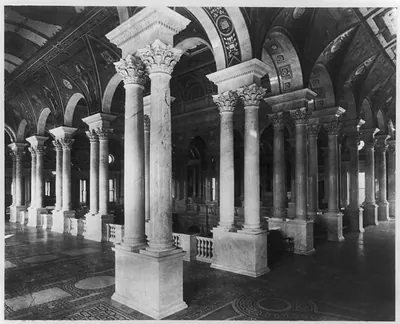 Library of Congress. Interior. Great Hall (detail)