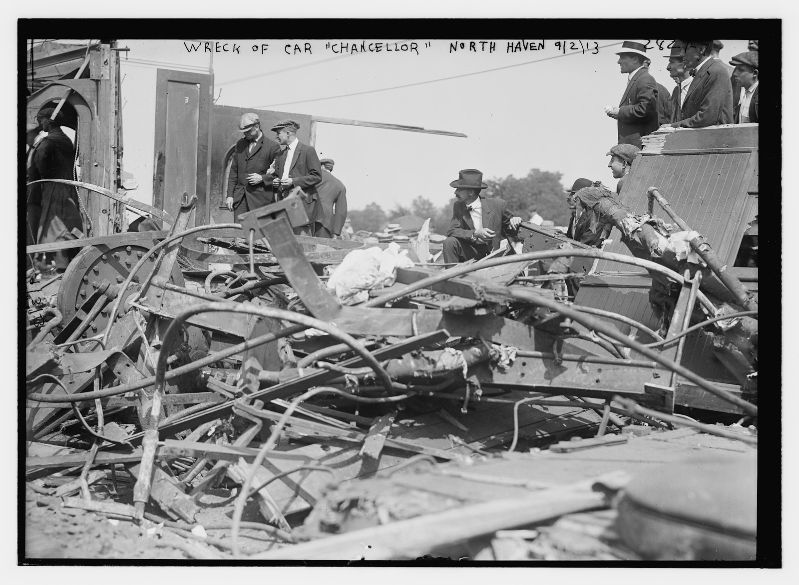Wreck of car "Chancellor", North Haven, n/a — historic photograph