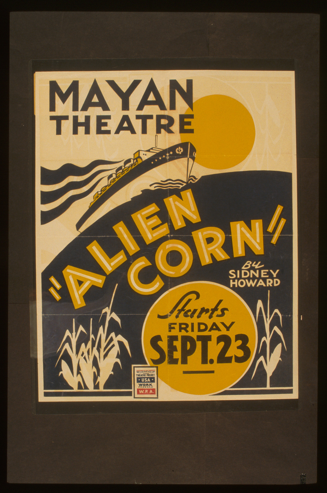 Alien corn by Sidney Howard, 1938 — vintage poster