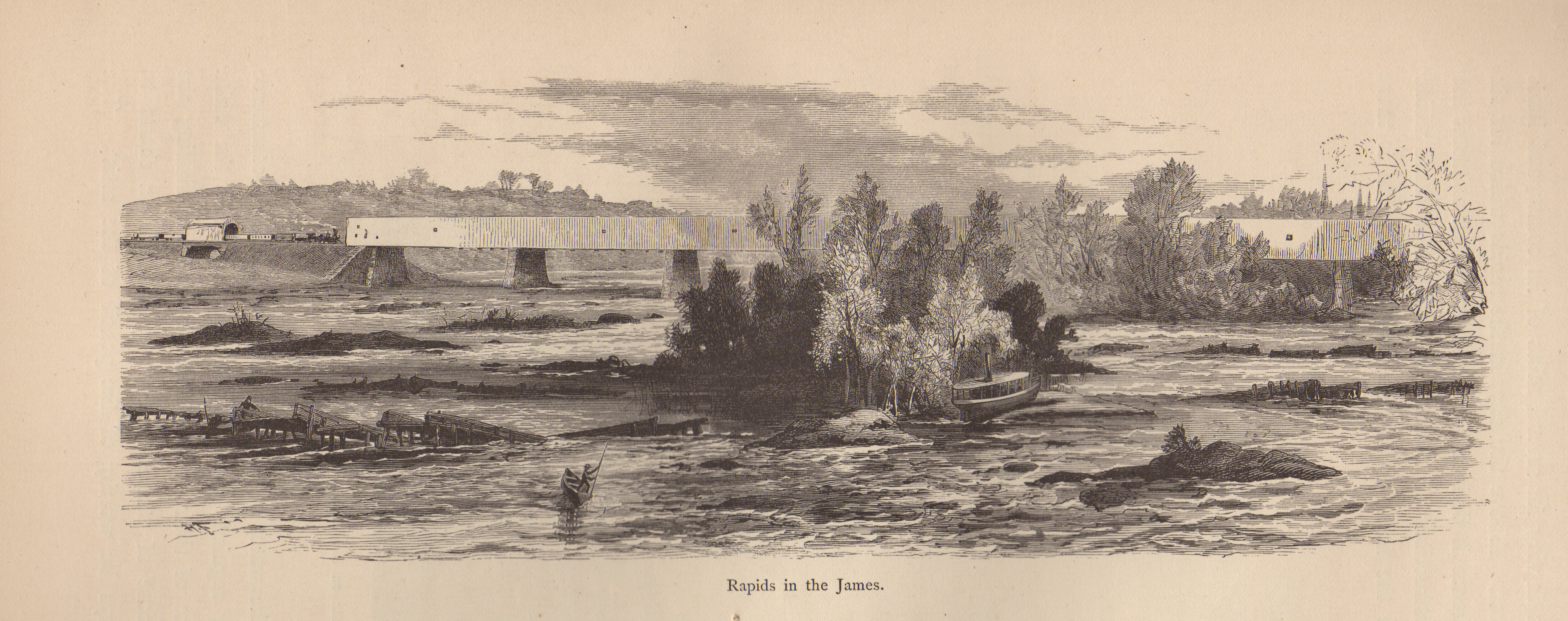 VA Rapids in the James River — historic image