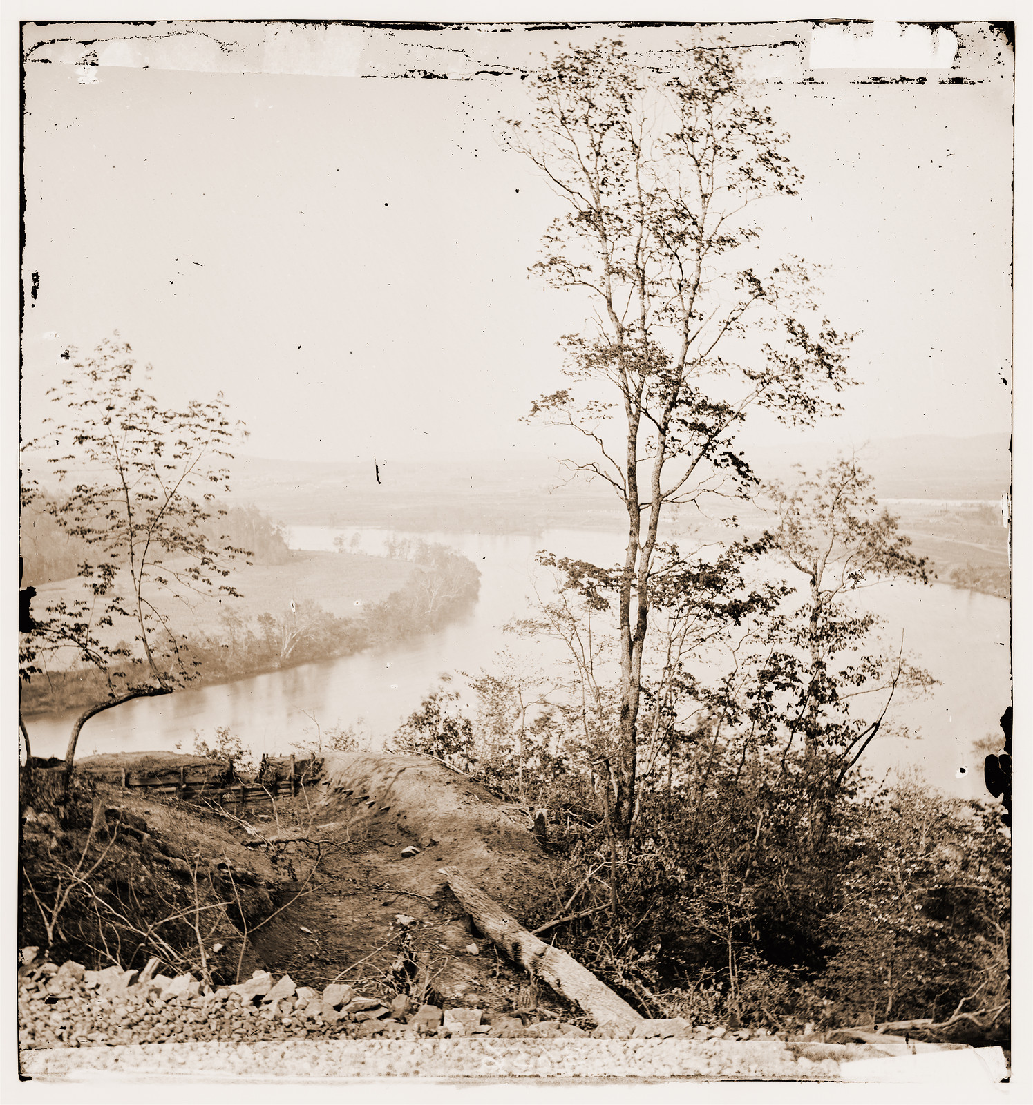 Chattanooga Tennessee (vicinity). View of Tennessee River from Lookout Mountain, 1864 — historic photograph