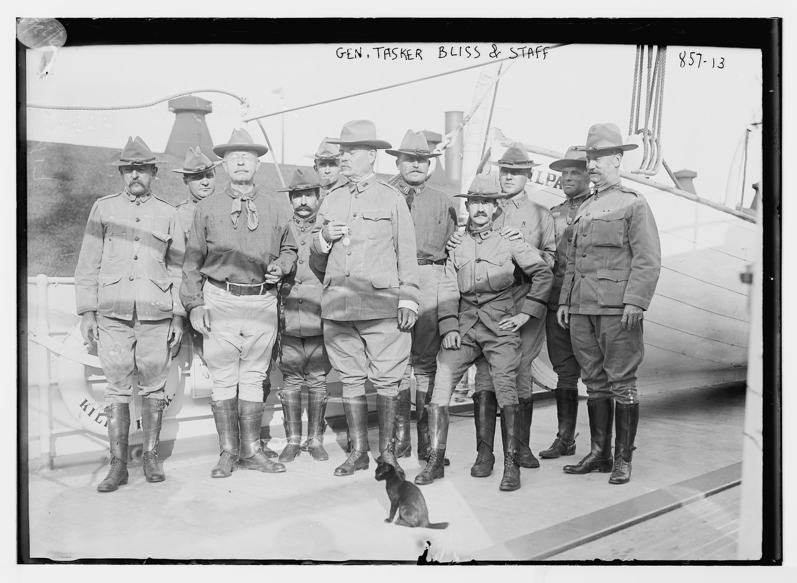 Gen. Tasker Bliss and staff aboard U.S. Army transport "Kilpatrick", n/a — historic photograph
