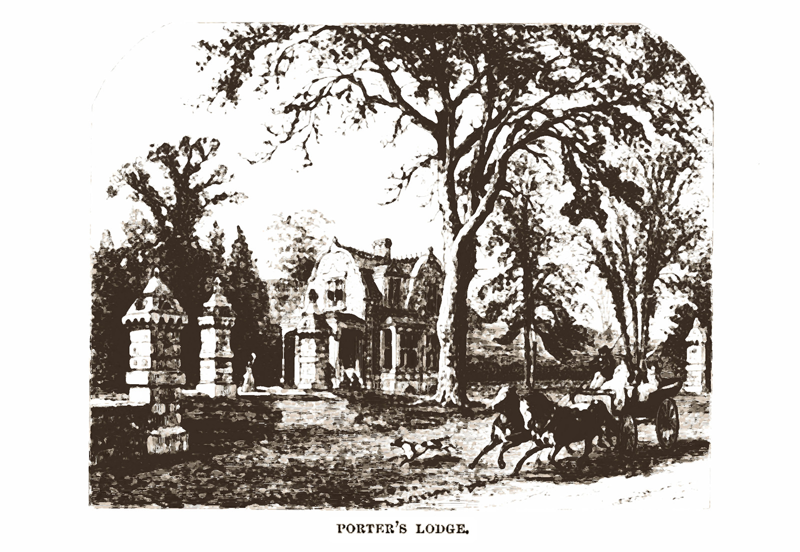 Wellesley College From Harpers Weekly 1876 2, Massachusetts — antique map