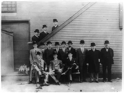 [Fifteen officers of the Fruit Dispatch Company of New York posed, 1909]
