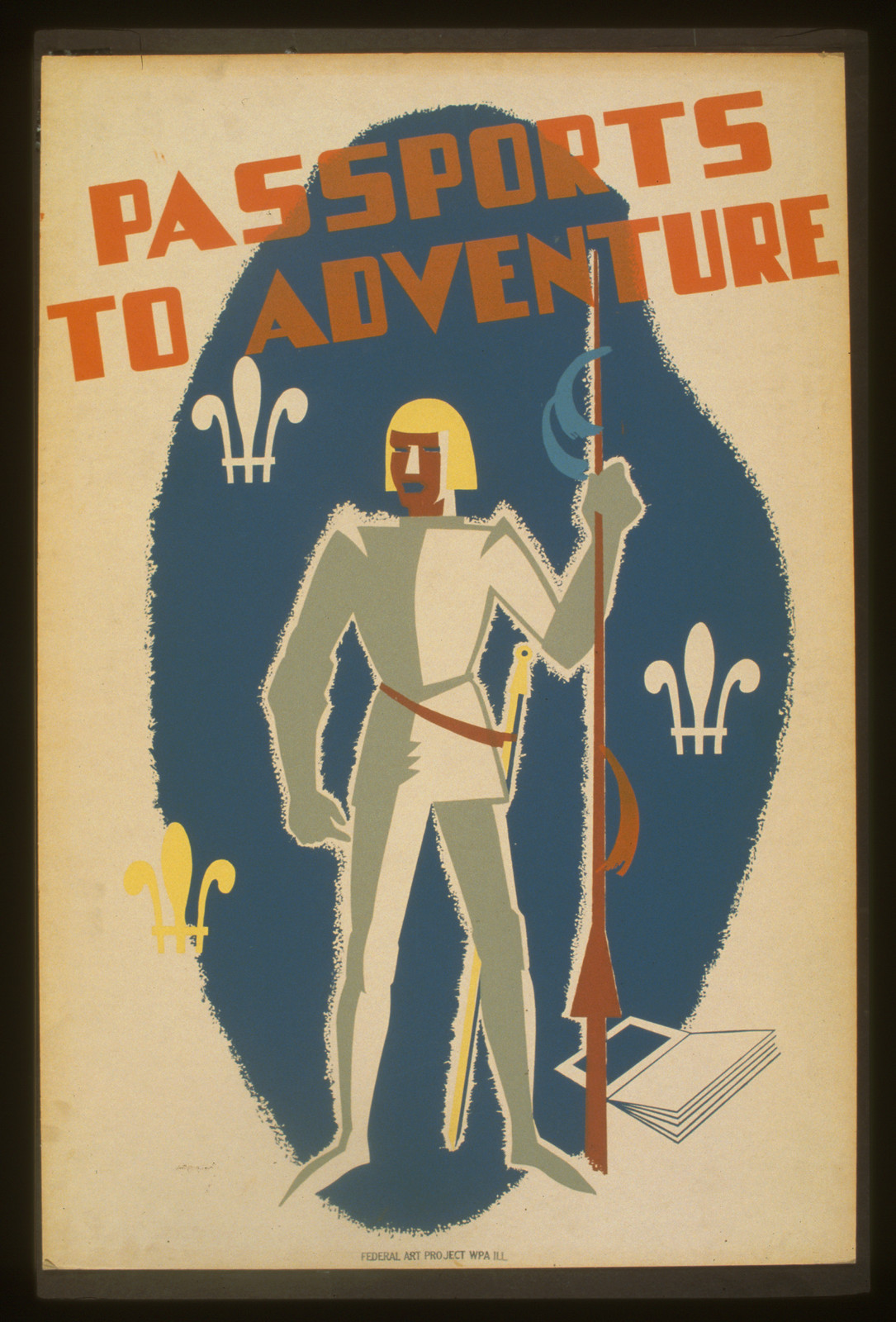 Passports to adventure, 1936 — vintage poster