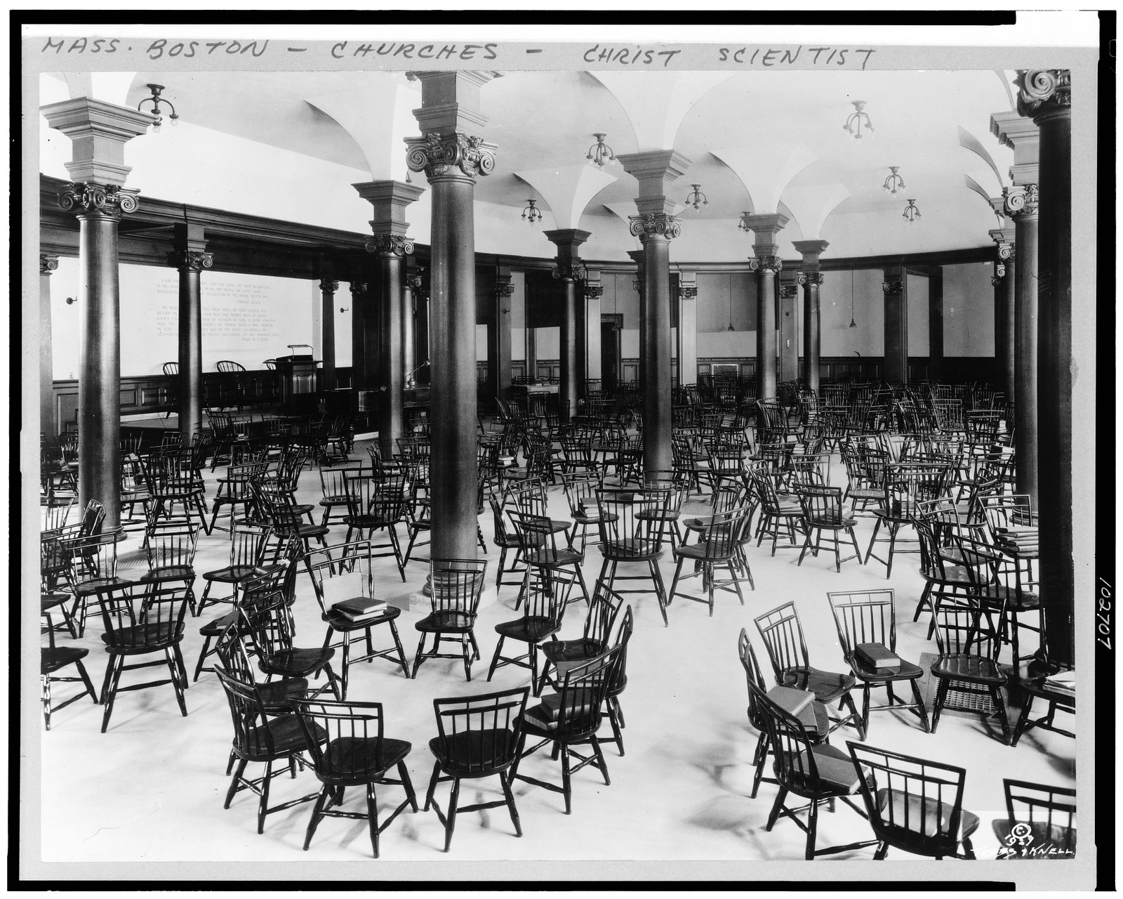 First Church of Christ Scientist, Sunday school room, Boston, Mass, c1923. — historic photograph