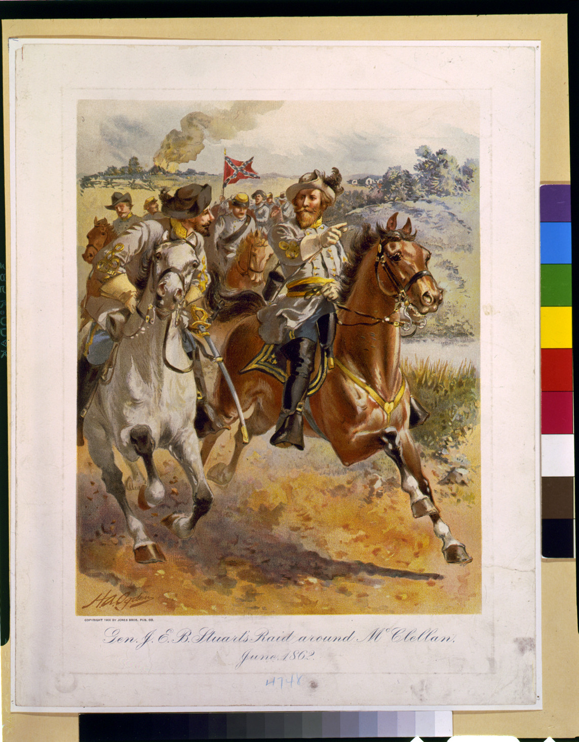 Gen. J.E.B. Stuart's raid around McClellan, June 1862 / H.A. Ogden., c1900. — historic print