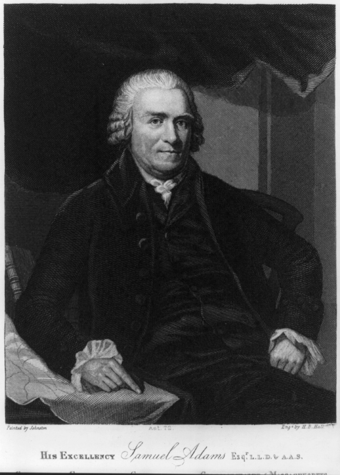Samuel Adams, 1722-1803, [no date recorded on caption card] — antique engraving