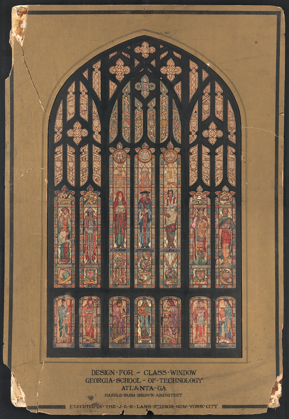 Design for Class Window, Georgia School of Technology, Atlanta GA — historic image