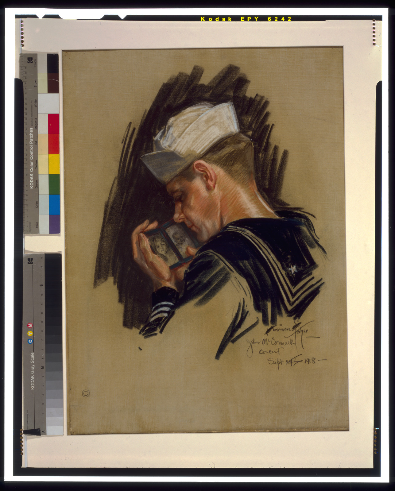 John McCormack concert, 1 painting : oil. — historic photograph