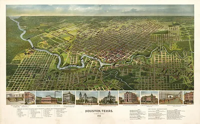 TX Houston 1891 MAP