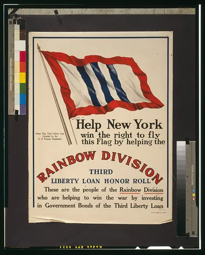Help New York win the right to fly this flag by helping the Rainbow Division / The W.F. Powers Co. Litho., N.Y.