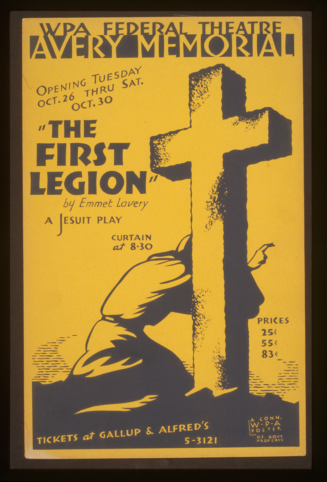 The first legion by Emmet Lavery a Jesuit play., 1937 — vintage poster