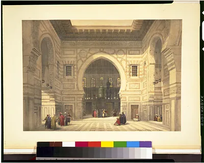 Interior of the mosque of the Sultan El Ghoree / David Roberts, R.A.