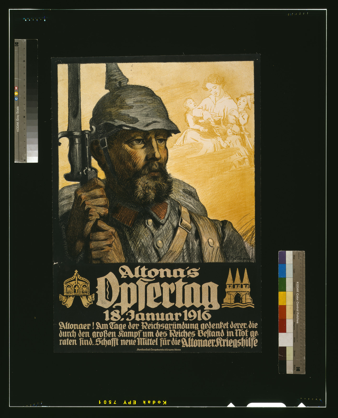 Altonas Opfertag 18. Januar 1916, 1916 — vintage poster