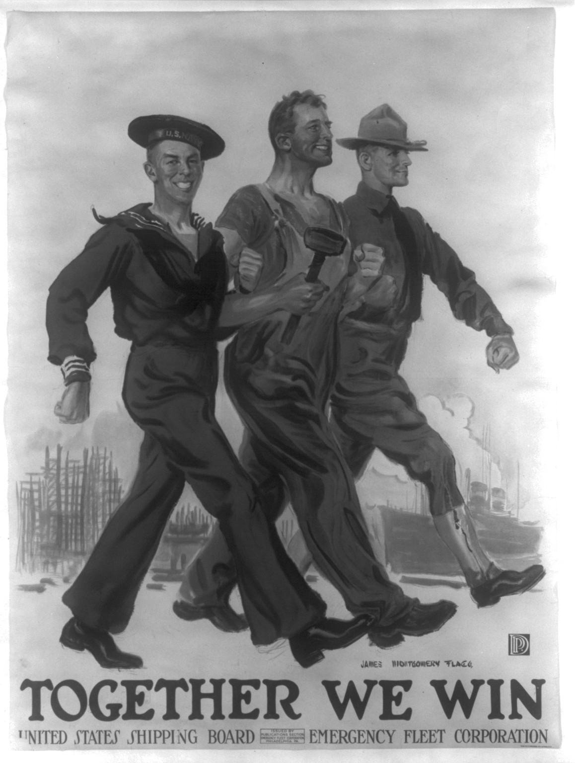 Together we win / James Montgomery Flagg. — vintage poster