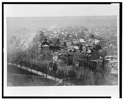 [Early photographic view of Washington, D.C. from the Capitol, looking southeast]
