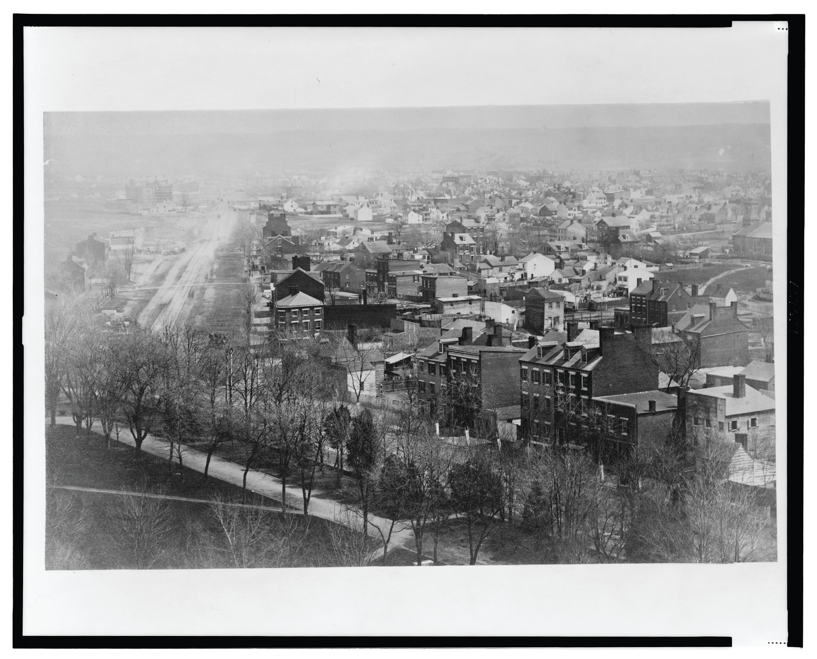 [Early photographic view of Washington, D.C. from the Capitol, looking southeast], [ca. 1863] — historic photograph