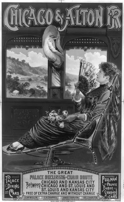 Chicago & Alton R.R.--The great palace reclining-chair route... / Ballin & Liebler, lith., N.Y.