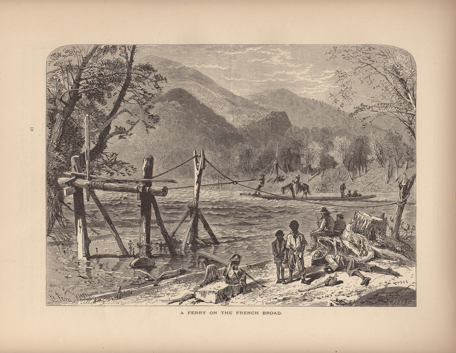 A Ferry on the French Broad — historic image