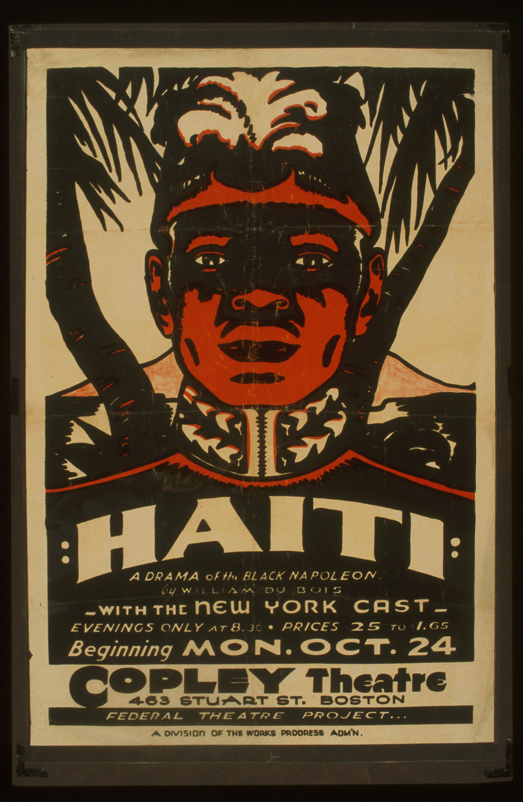Haiti A drama of the black Napoleon by William Du Bois (S) With the New York cast., 1938 — vintage poster