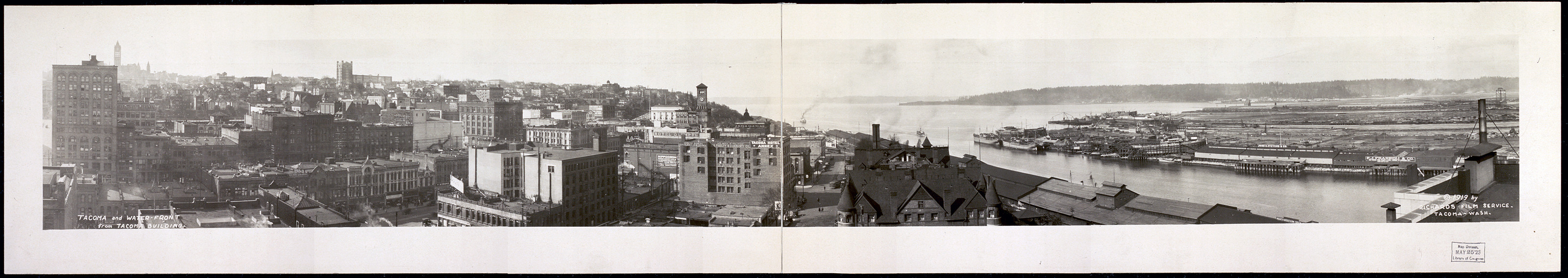 Tacoma and water-front, Washington, 1919, 1919 — historic image
