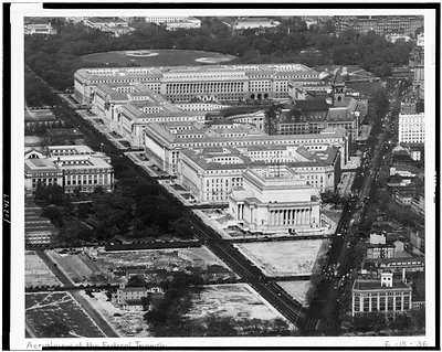 Aerial view of the Federal Triangle, Washington, D.C.
