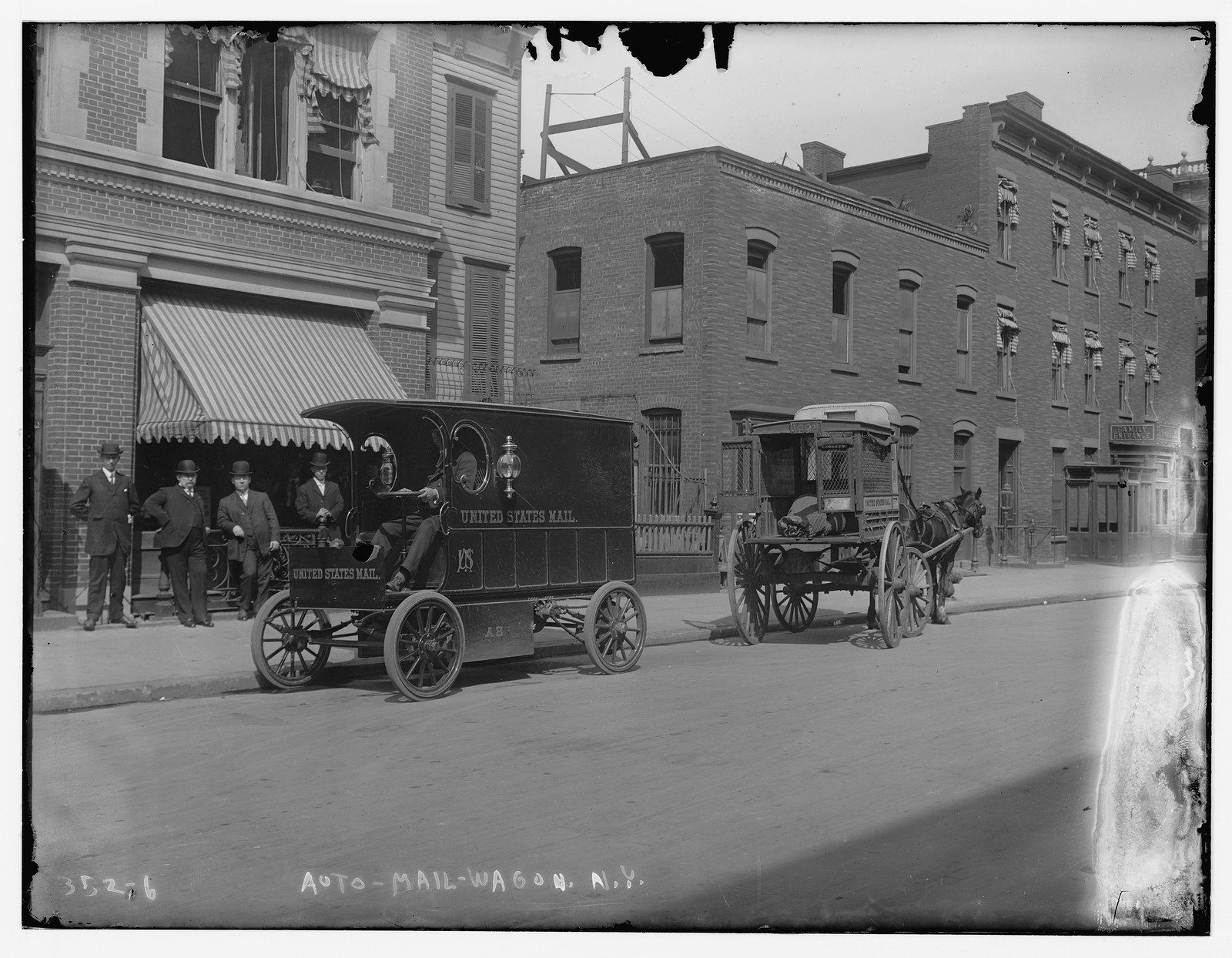 U.S. Mail Wagon Automobile, n/a — historic photograph