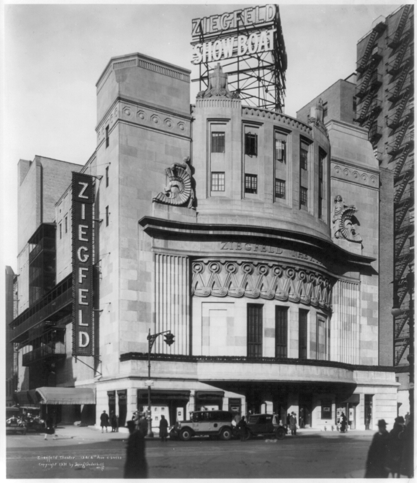 Ziegfeld Theatre, 1341 6th Ave., New York City, c1931. — historic photograph