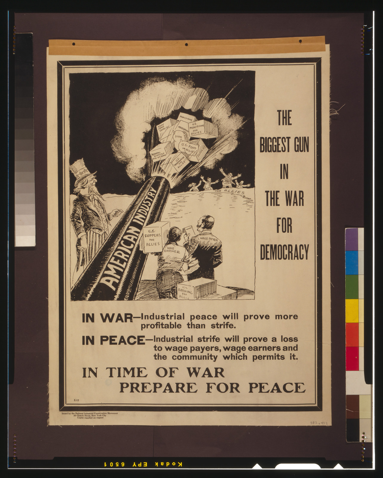 The biggest gun in the war for democracy, [1917] — vintage poster