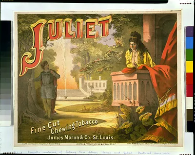 Juliet, fine cut, chewing tobacco - James Moran & Co., St. Louis / Averell & Peckett, lith., N. Y.