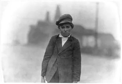 Historic Industry - 7 A.M. Boy (Bill,) carrying milk