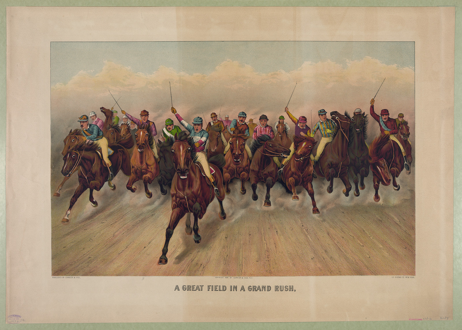 A Great Field in a Grand Rush — historic image