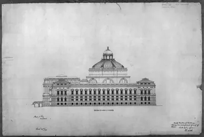 [Library of Congress, Washington, D.C. South elevation of building]