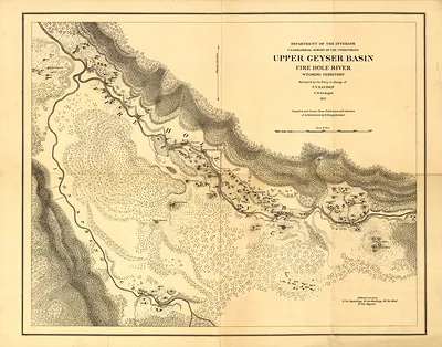 Upper Geyser Basin, Fire Hole River, Wyoming Territory