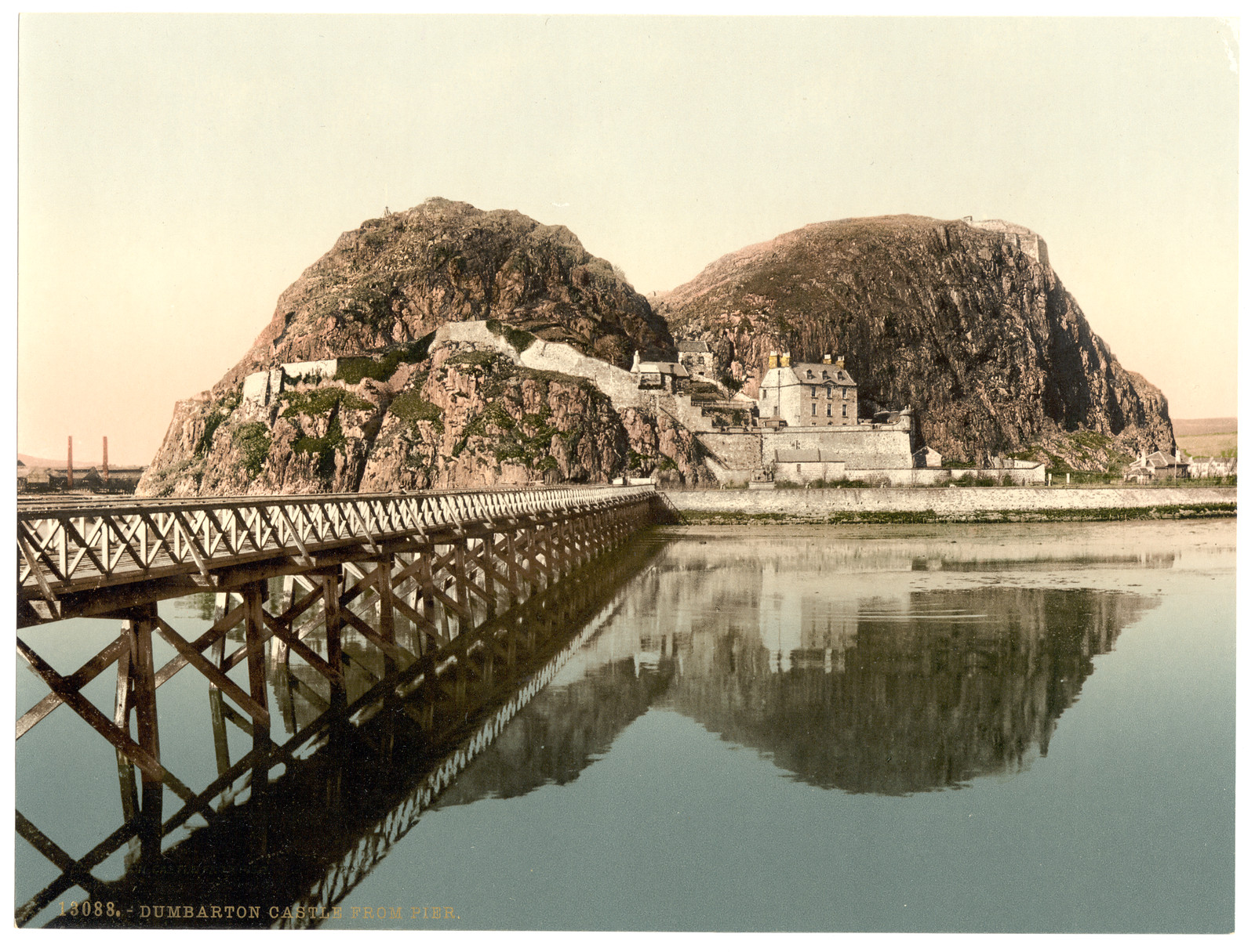 Castle from pier Dumbarton Scotland, [between ca. 1890 and ca. 1900]. — historic print
