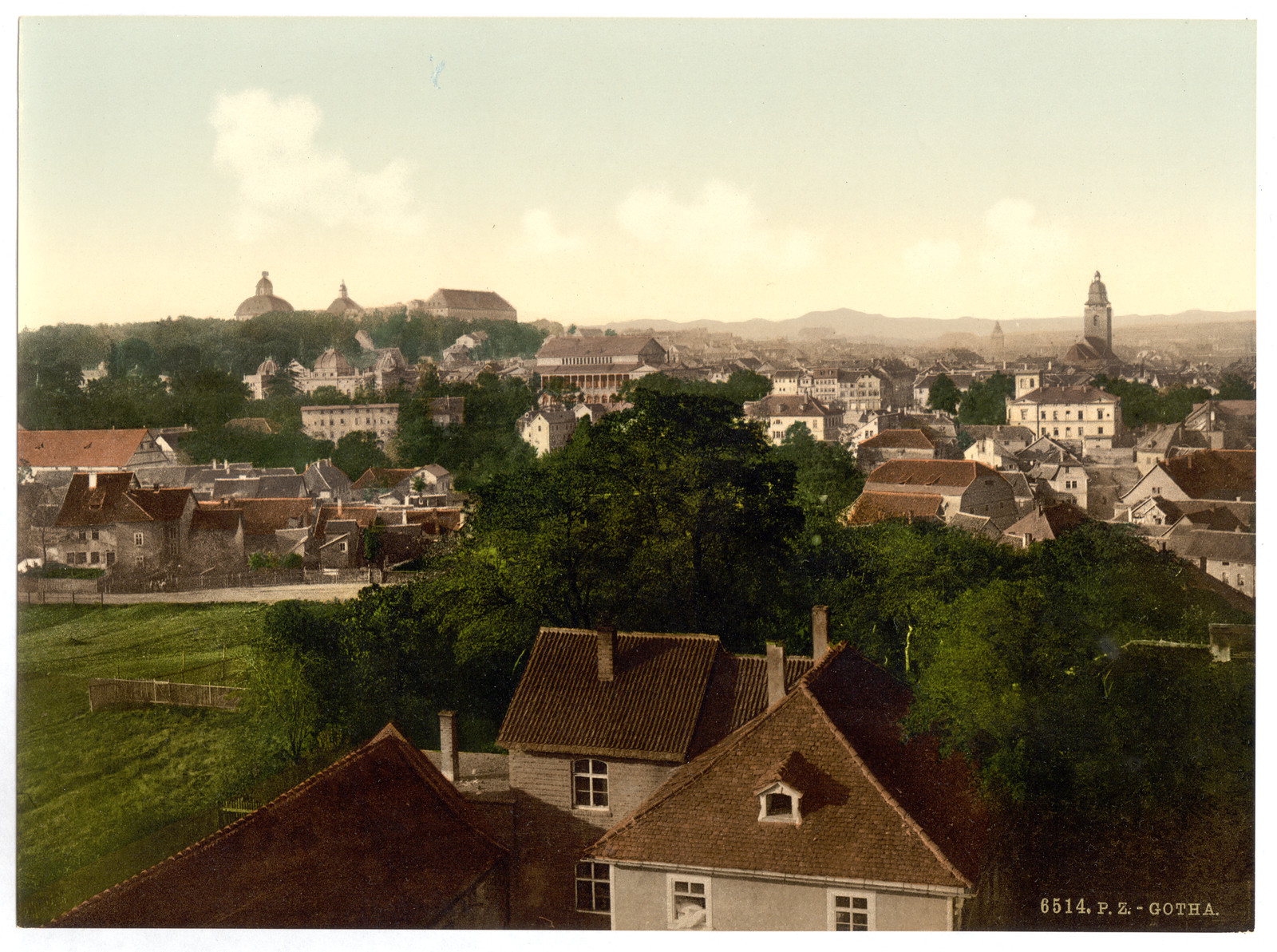 Gotha with Inselberg Thuringia Germany, [between ca. 1890 and ca. 1900]. — historic print