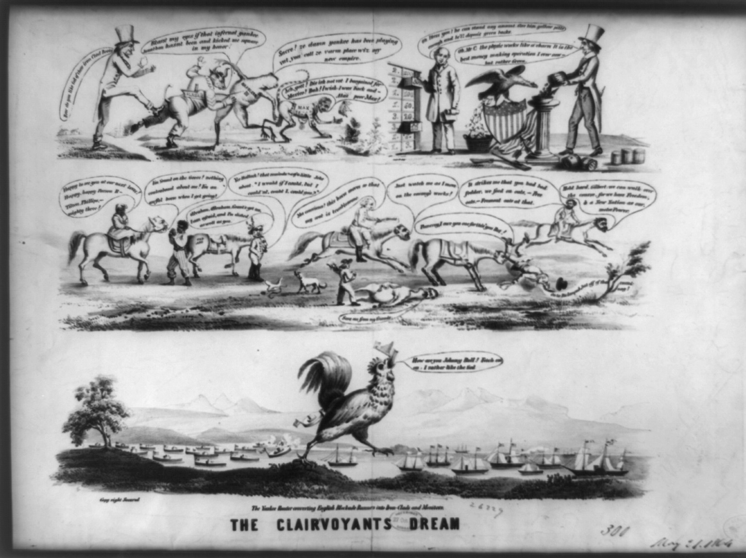 The clairvoyant's dream, 1864 — antique lithograph