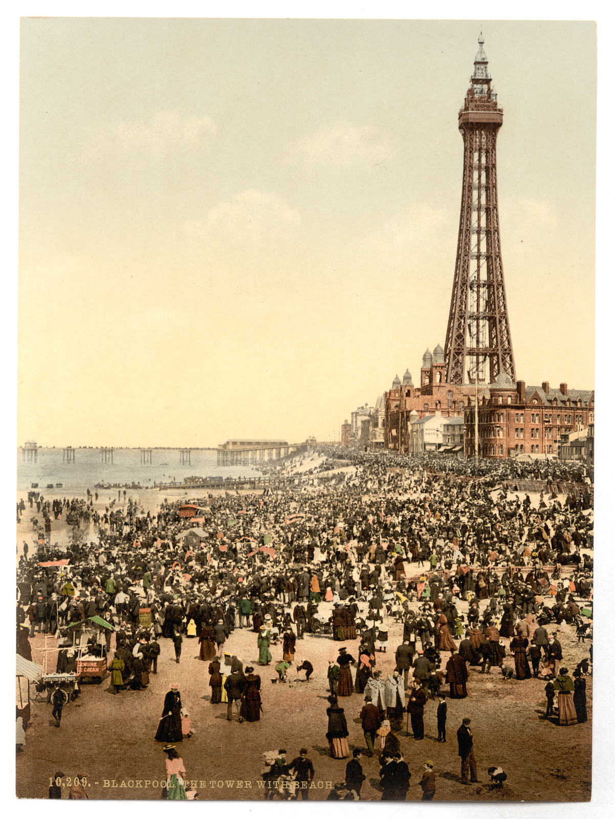 The tower with beach Blackpool England, [between ca. 1890 and ca. 1900]. — historic print